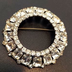 Julianna Clear Rhinestone Brooch